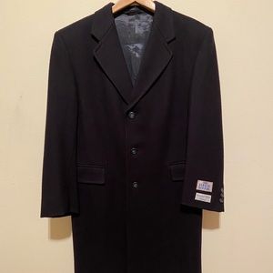 London Square Wool Coat Navy Blue